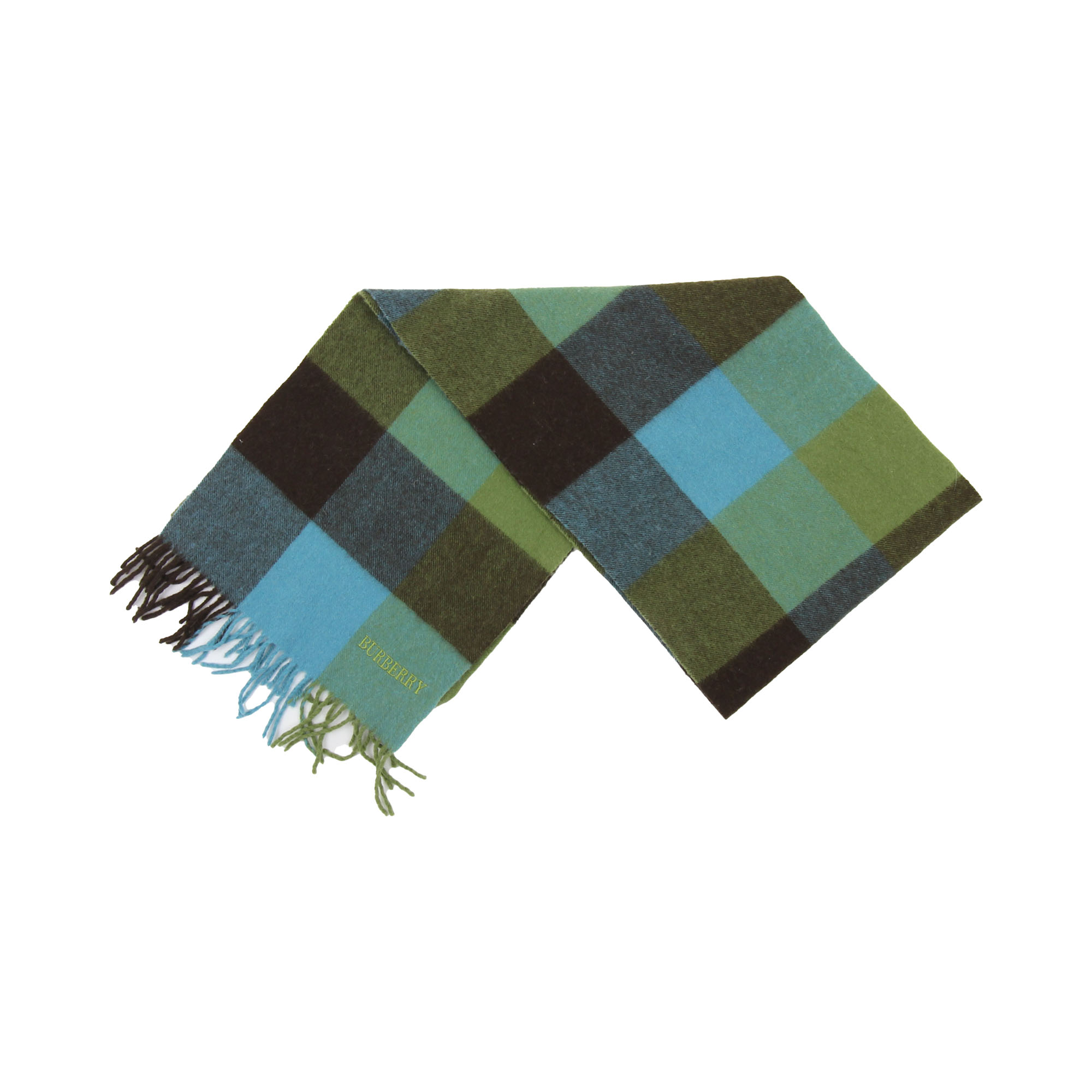 Burberry Vintage Embroidered Logo Scarf 