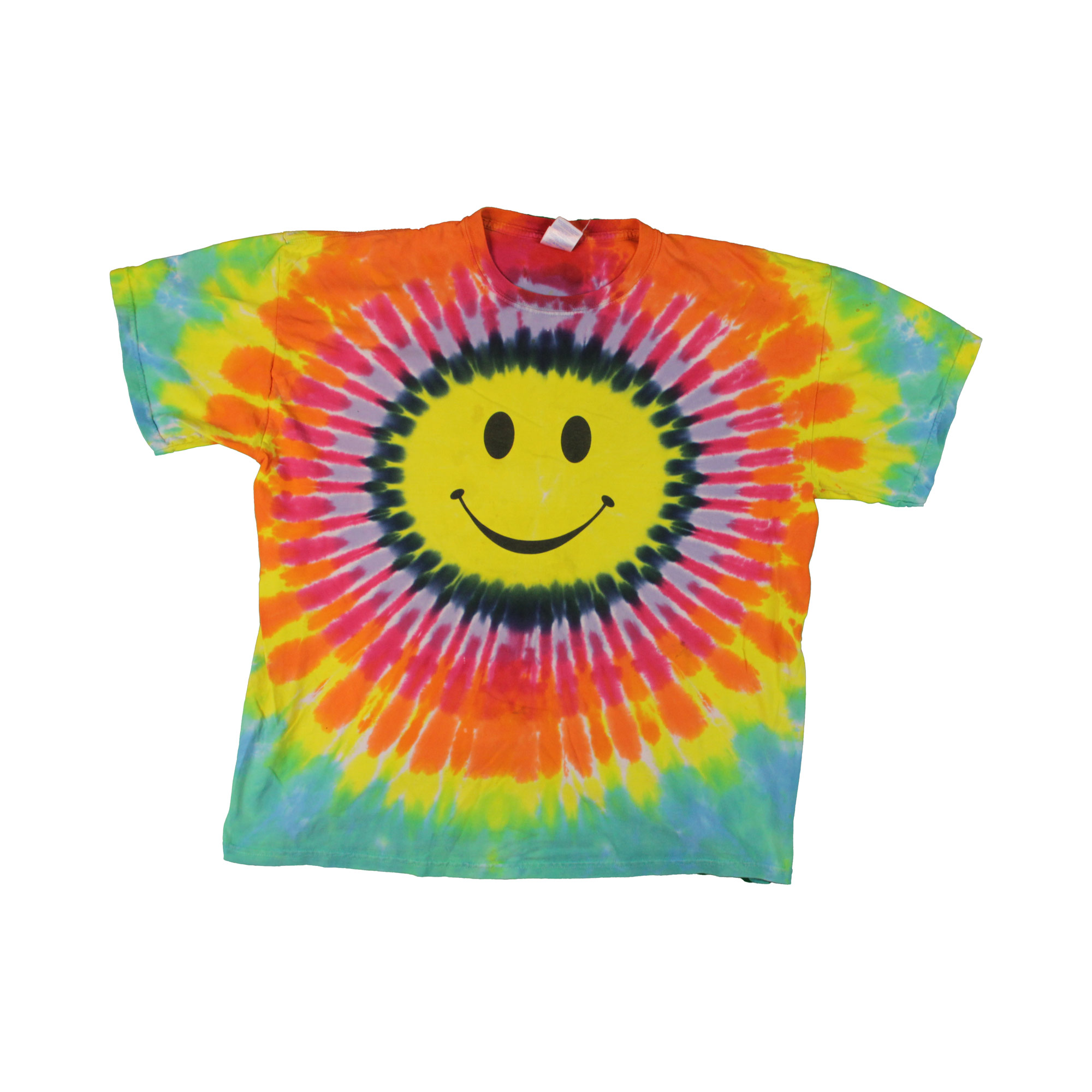 Vintage Happy Tie Dye T-Shirt - XL